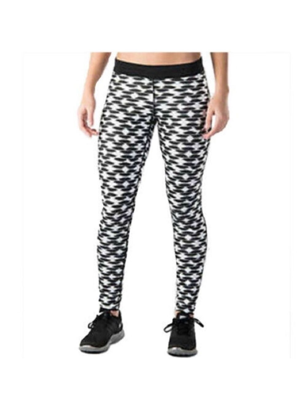 Nike Womens black white Relay Printed run fast live fearless Leggings Sz XS NWOT